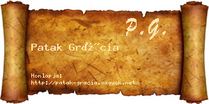 Patak Grácia névjegykártya